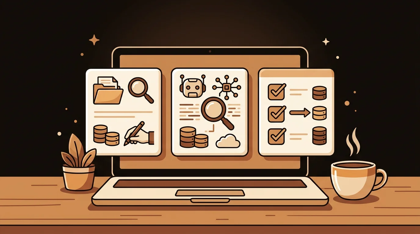 Side-by-side comparison cards of background check services on a laptop screen