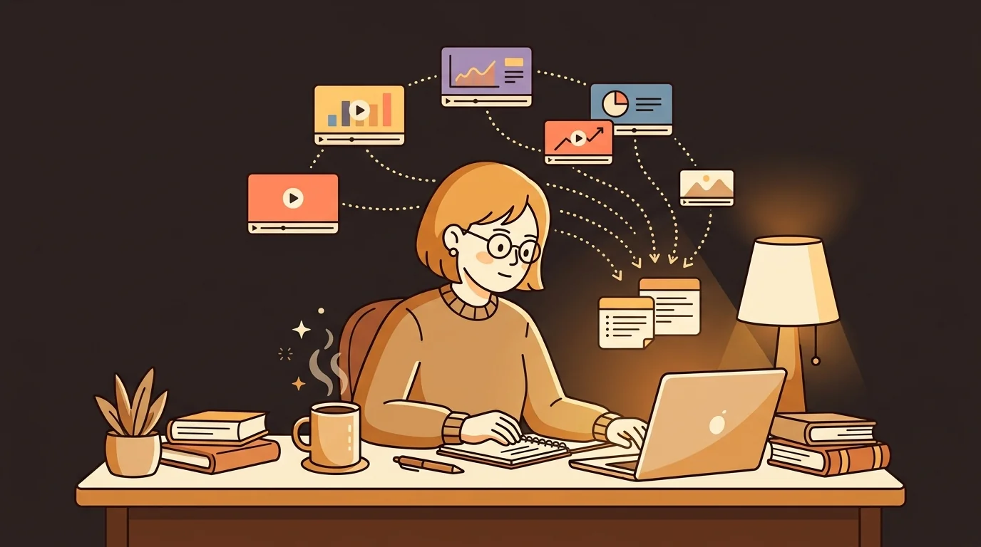 Researcher using AI to summarize 20 conference talks a week without watching the videos