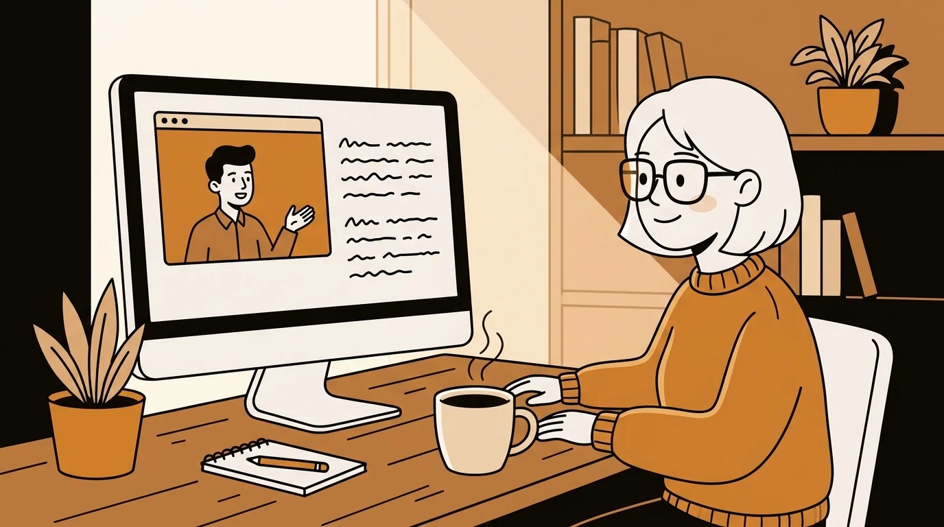 UX researcher transcribing 15 user interview video files per month to extract key insights